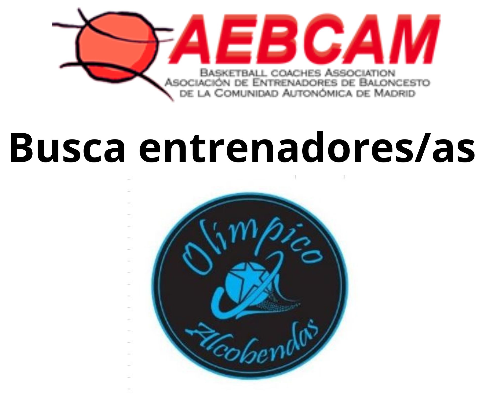 bolsa entrenadores Olimpico alcobendas oferta aebcam